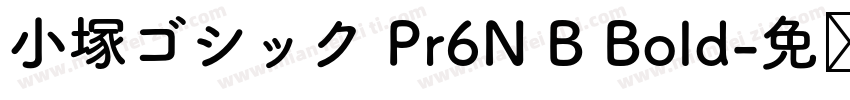 小塚ゴシック Pr6N B Bold字体转换
